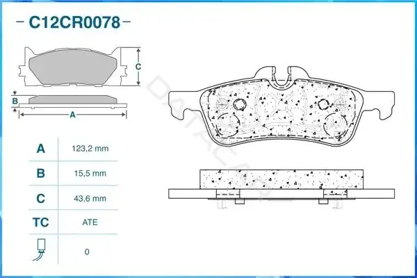 Тормозные колодки CWORKS C12CR0078