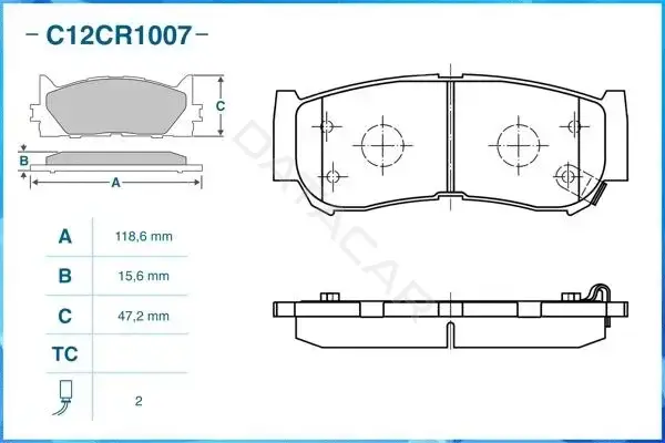 Тормозные колодки CWORKS C12CR1007