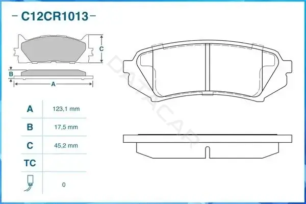 Тормозные колодки CWORKS C12CR1013