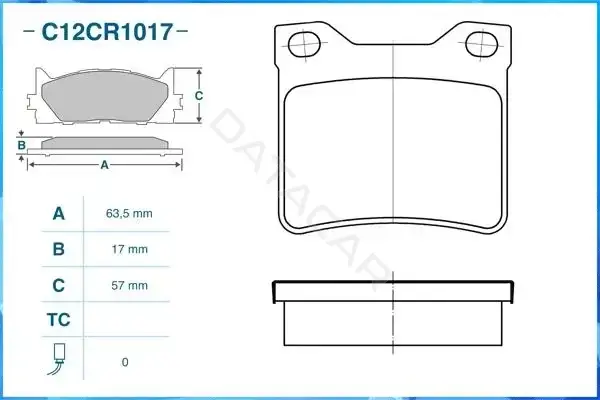 Тормозные колодки CWORKS C12CR1017