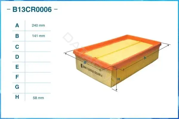 Воздушный фильтр CWORKS B13CR0006