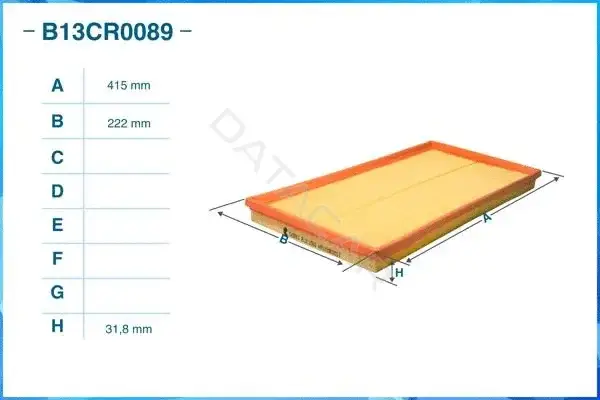 Воздушный фильтр CWORKS B13CR0089