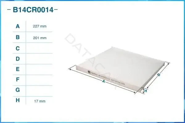Фильтр салонный CWORKS B14CR0014