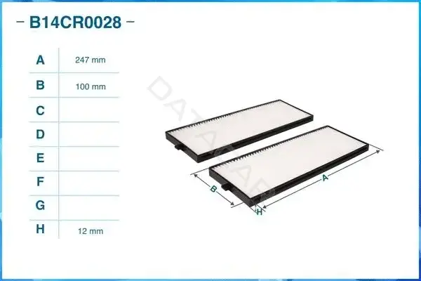 Фильтр салонный CWORKS B14CR0028
