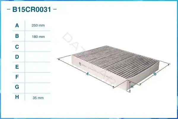Фильтр салонный CWORKS B15CR0031