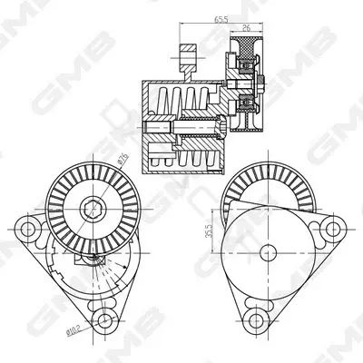 Натяжитель ремня генератора GMB GAT10090