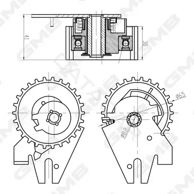 Натяжной ролик ГРМ GMB GTB0390