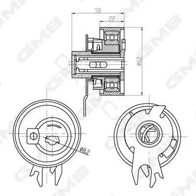 Натяжной ролик ГРМ GMB GTB0450