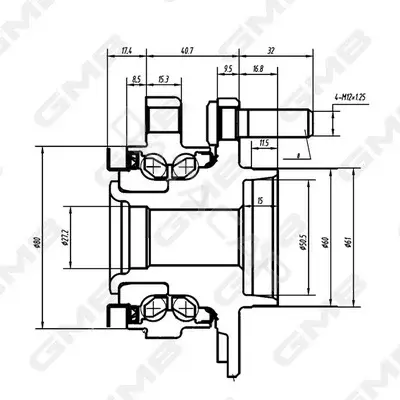 Подшипник ступицы GMB GH33130M