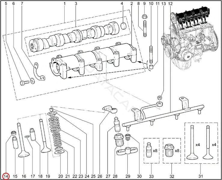 Маслосъемные колпачки LADA 21080100702602