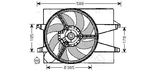 Вентилятор радиатора AVA FD7542