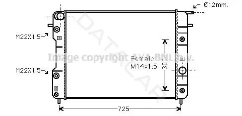 Радиатор охлаждения AVA OL2202