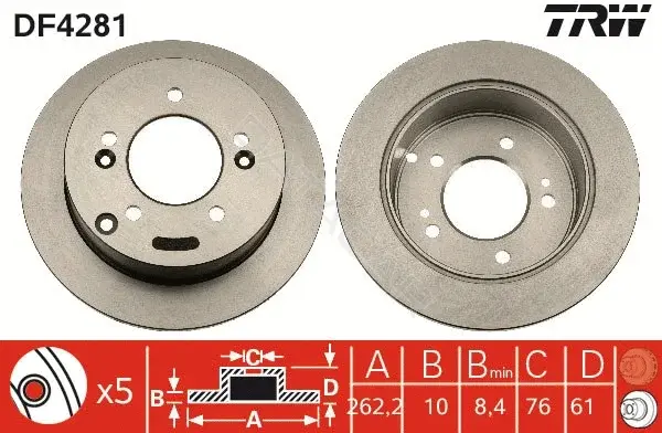 Тормозные диски TRW DF4281