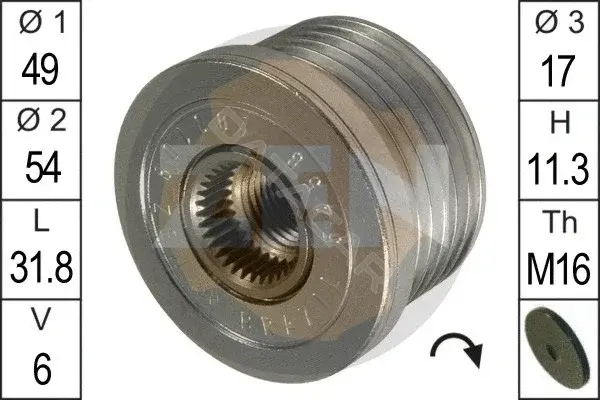 Шкив генератора ERA ZN5458