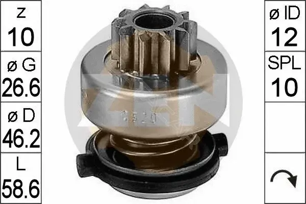 Бендикс стартера ERA ZN0520