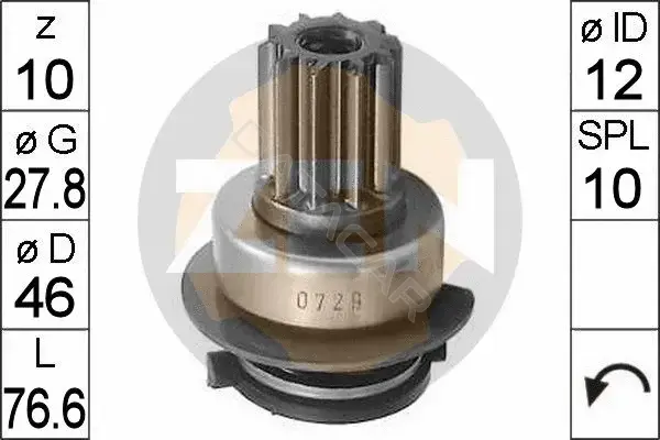 Бендикс стартера ERA ZN0729