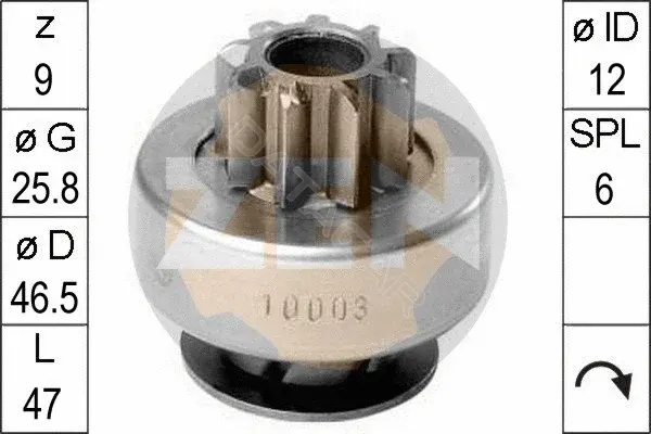 Бендикс стартера ERA ZN10003