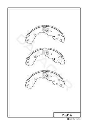 Барабанные колодки MK Kashiyama K3416