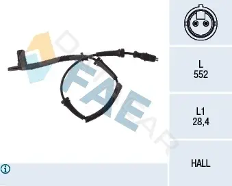 Датчик АБС FAE 78027