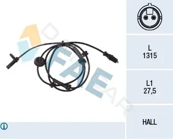 Датчик АБС FAE 78030