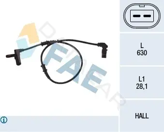 Датчик АБС FAE 78052