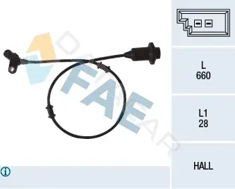 Датчик АБС FAE 78072