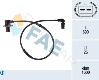 Датчик АБС FAE 78074