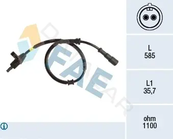 Датчик АБС FAE 78165