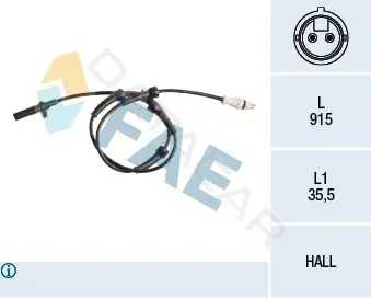 Датчик АБС FAE 78178