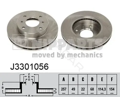 Тормозные диски NIPPARTS J3301056