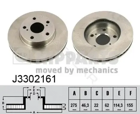 Тормозные диски NIPPARTS J3302161
