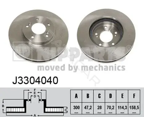 Тормозные диски NIPPARTS J3304040