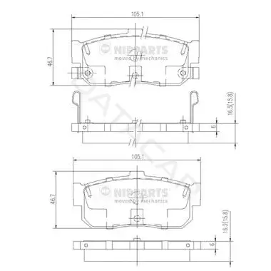 Тормозные колодки NIPPARTS J3611034