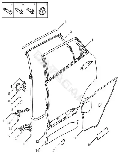 Накладка двери GEELY 5081038000