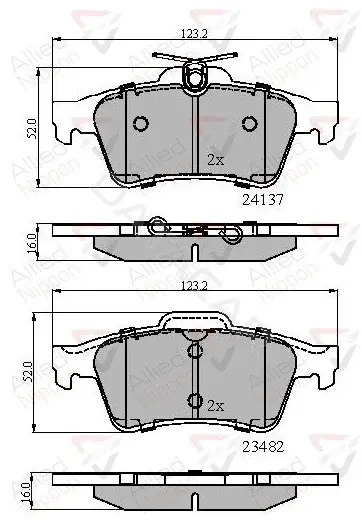 Тормозные колодки ALLIED NIPPON ADB01599