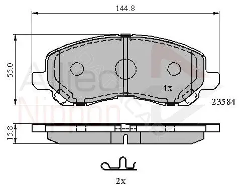 Тормозные колодки ALLIED NIPPON ADB31256
