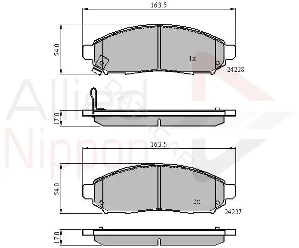 Тормозные колодки ALLIED NIPPON ADB31520