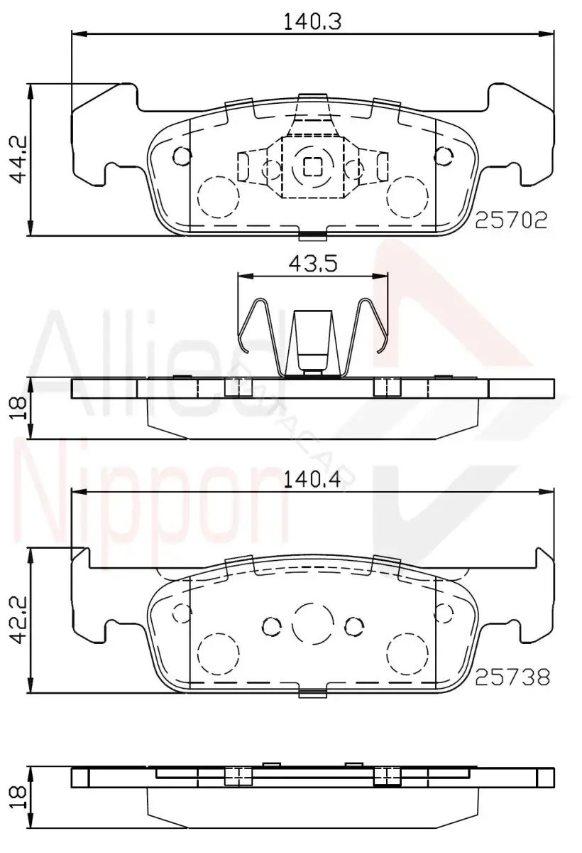 Тормозные колодки ALLIED NIPPON ADB02223