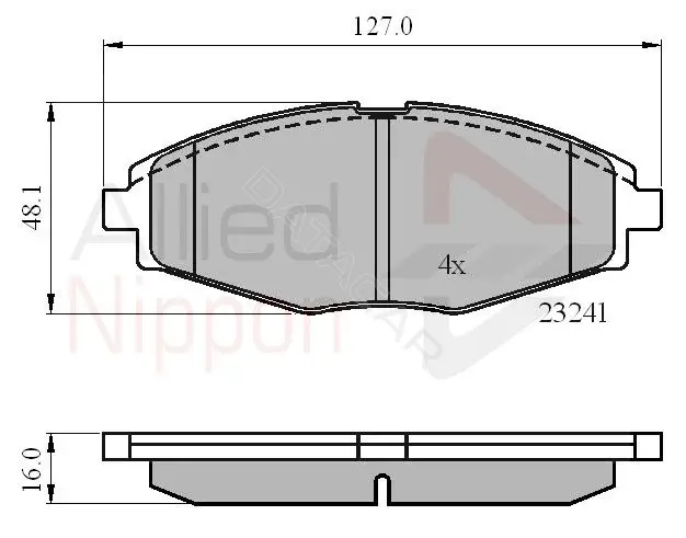 Тормозные колодки ALLIED NIPPON ADB0486