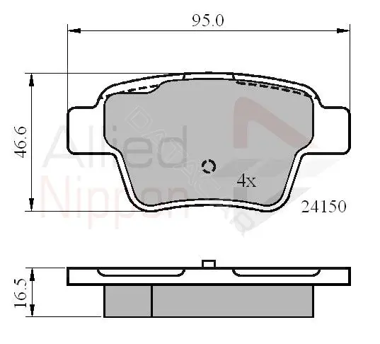 Тормозные колодки ALLIED NIPPON ADB01658