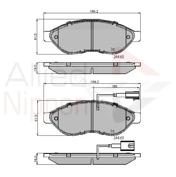 Тормозные колодки ALLIED NIPPON ADB11589