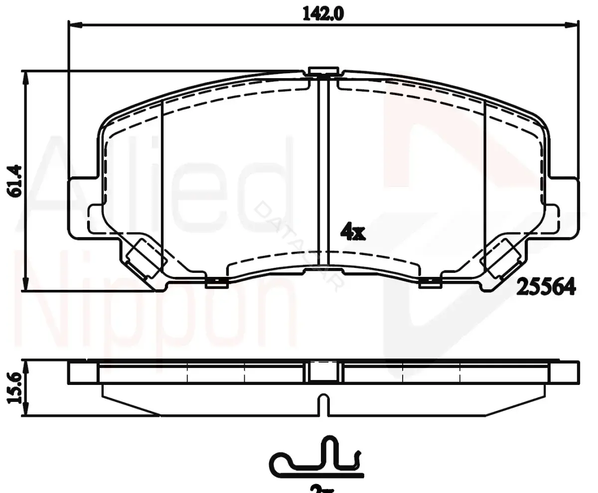 Тормозные колодки ALLIED NIPPON ADB32252