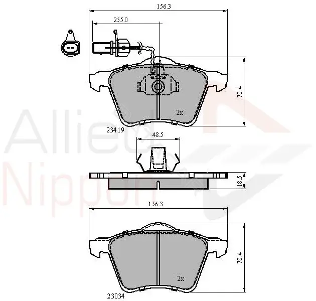 Тормозные колодки ALLIED NIPPON ADB1885
