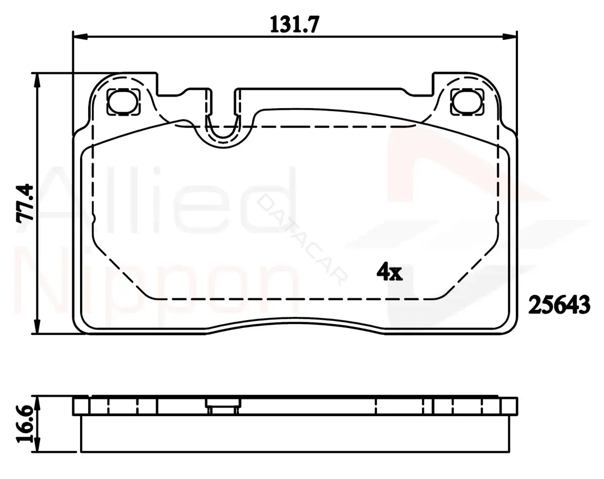 Тормозные колодки ALLIED NIPPON ADB02302