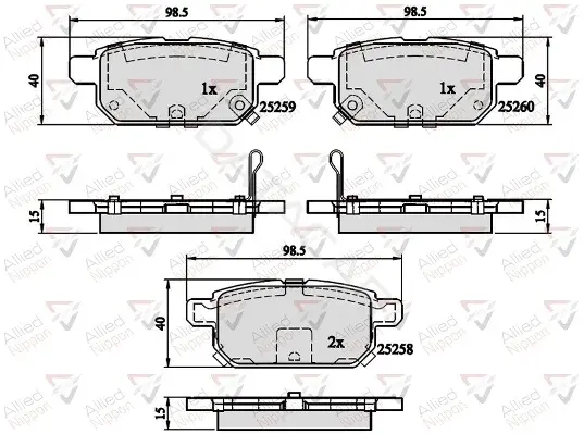 Тормозные колодки ALLIED NIPPON ADB32128