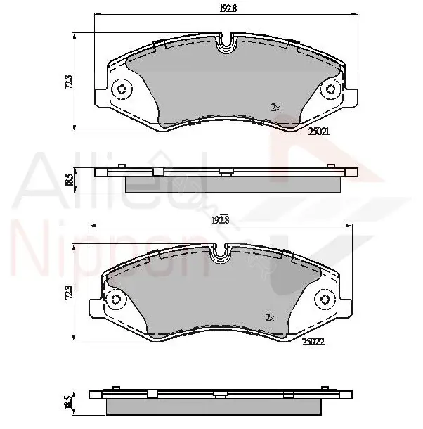 Тормозные колодки ALLIED NIPPON ADB02030