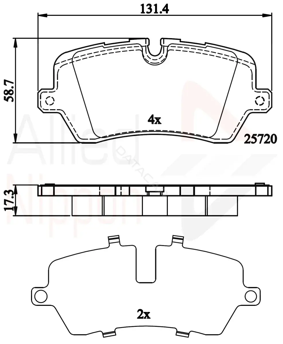 Тормозные колодки ALLIED NIPPON ADB02256