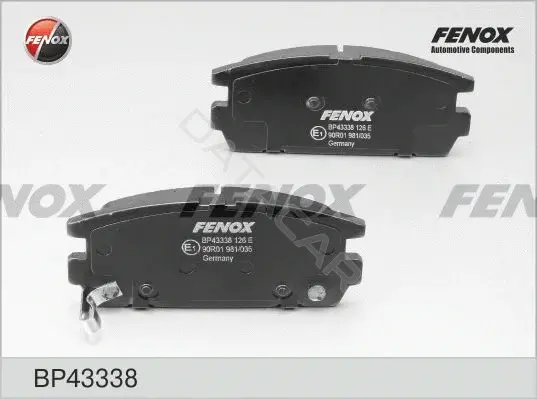 Тормозные колодки FENOX BP43338