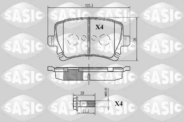 Тормозные колодки SASIC 6216003