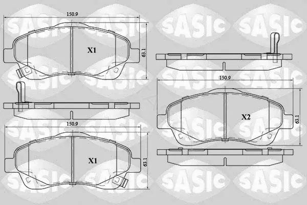 Тормозные колодки SASIC 6216017